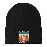 I Eat Cement Cursed Cat Funny Oddly Specific Dank Meme Beanie thumb 0