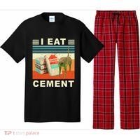 I Eat Cement Cursed Cat Funny Oddly Specific Dank Meme Pajama Set thumb 0
