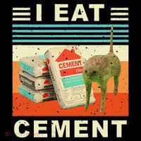 I Eat Cement Cursed Cat Funny Oddly Specific Dank Meme Women's Hoodie thumb 2