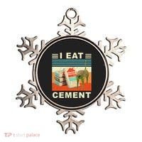 I Eat Cement Cursed Cat Funny Oddly Specific Dank Meme Ornament thumb 0