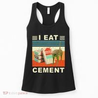 I Eat Cement Cursed Cat Funny Oddly Specific Dank Meme Women's Tank Top thumb 0