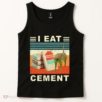 I Eat Cement Cursed Cat Funny Oddly Specific Dank Meme Tank Top thumb 2