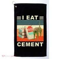 I Eat Cement Cursed Cat Funny Oddly Specific Dank Meme Golf Towel thumb 0