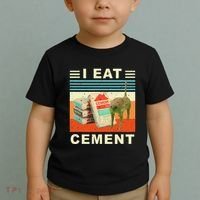 I Eat Cement Cursed Cat Funny Oddly Specific Dank Meme Toddler T-Shirt thumb 2