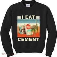 I Eat Cement Cursed Cat Funny Oddly Specific Dank Meme Kids Sweatshirt thumb 0