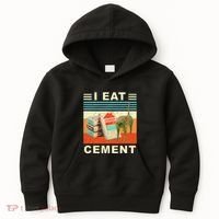 I Eat Cement Cursed Cat Funny Oddly Specific Dank Meme Kids Hoodie thumb 0