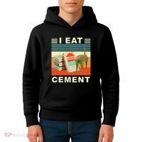 I Eat Cement Cursed Cat Funny Oddly Specific Dank Meme Kids Hoodie thumb 4