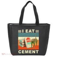 I Eat Cement Cursed Cat Funny Oddly Specific Dank Meme Tote Bag thumb 0