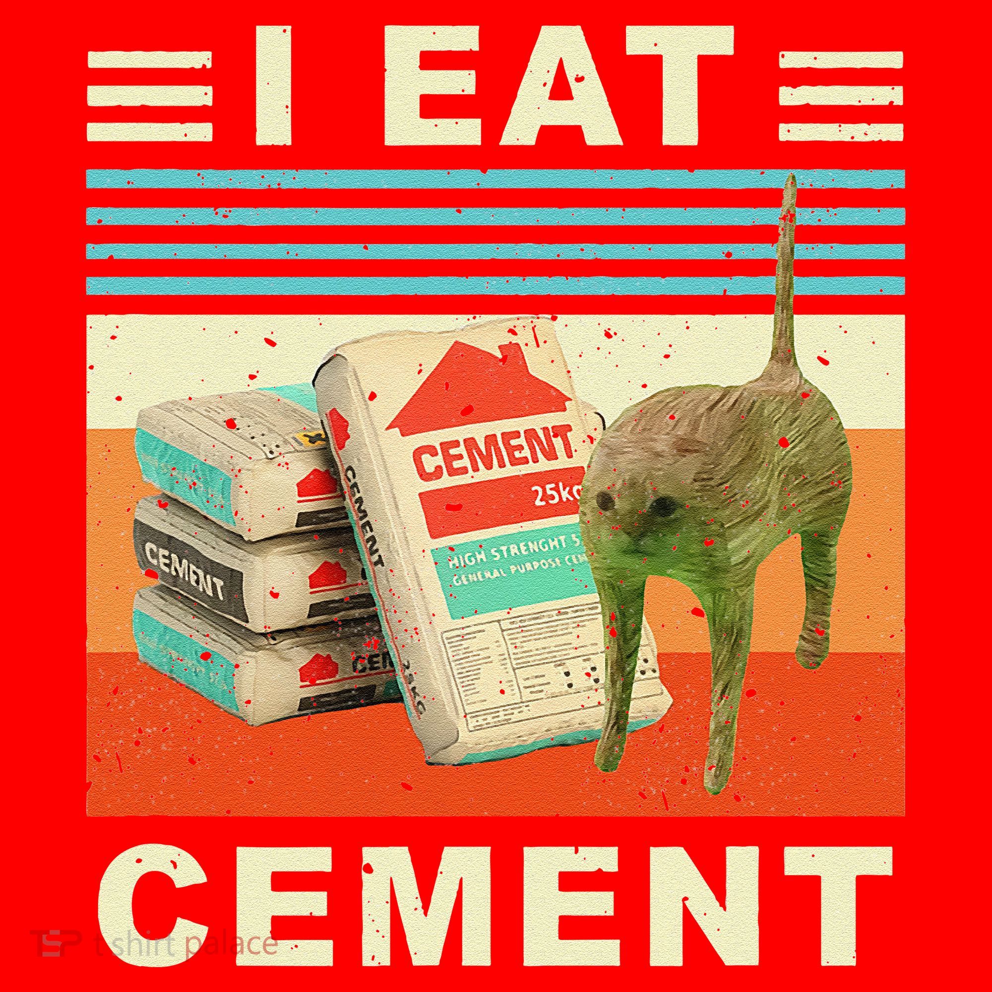 I Eat Cement Cursed Cat Funny Oddly Specific Dank Meme Santa Hat
