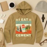 I Eat Cement Cursed Cat Funny Oddly Specific Dank Meme Hoodie thumb 3