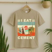 I Eat Cement Cursed Cat Funny Oddly Specific Dank Meme T-Shirt thumb 2