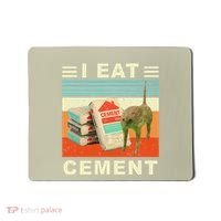 I Eat Cement Cursed Cat Funny Oddly Specific Dank Meme Mousepad thumb 0