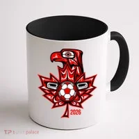 Indigenous Eagle Canada Soccer 2026 Coffee Mug thumb 1