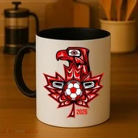 Indigenous Eagle Canada Soccer 2026 Coffee Mug thumb 4