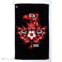 Indigenous Eagle Canada Soccer 2026 Golf Towel thumb 0