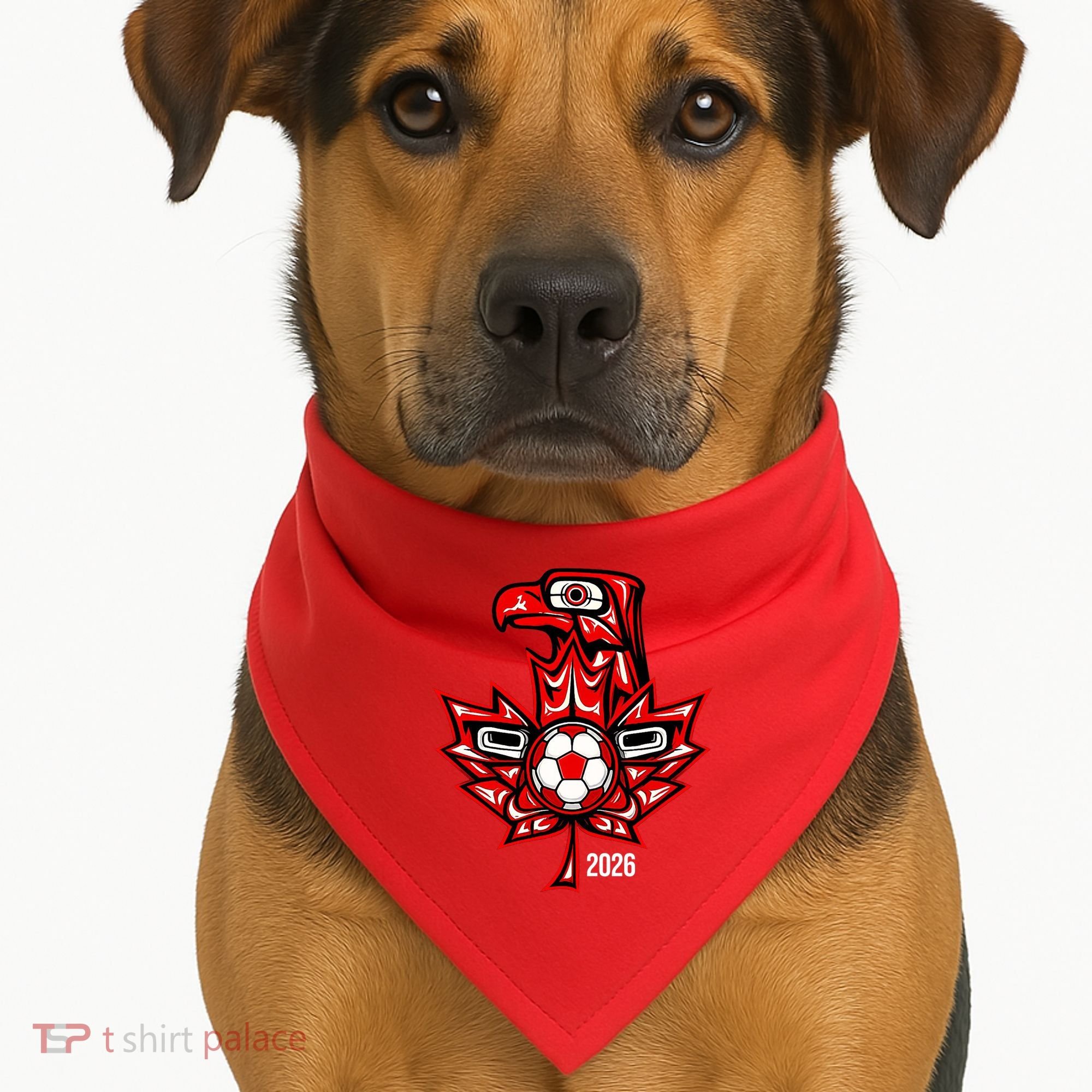Indigenous Eagle Canada Soccer 2026 USA-Made Doggie Bandana