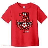 Indigenous Eagle Canada Soccer 2026 Toddler T-Shirt thumb 0