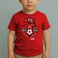 Indigenous Eagle Canada Soccer 2026 Toddler T-Shirt thumb 2