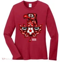 Indigenous Eagle Canada Soccer 2026 Women's Long Sleeve Shirt thumb 0