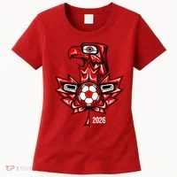 Indigenous Eagle Canada Soccer 2026 Women's T-Shirt thumb 0