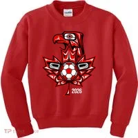 Indigenous Eagle Canada Soccer 2026 Kids Sweatshirt thumb 0