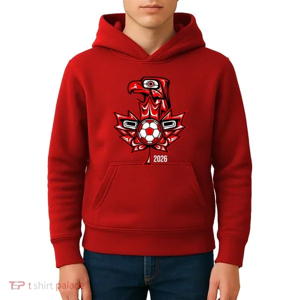 Indigenous Eagle Canada Soccer 2026 Kids Hoodie