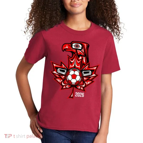 Indigenous Eagle Canada Soccer 2026 Kids T-Shirt
