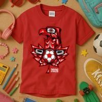 Indigenous Eagle Canada Soccer 2026 Kids T-Shirt thumb 3