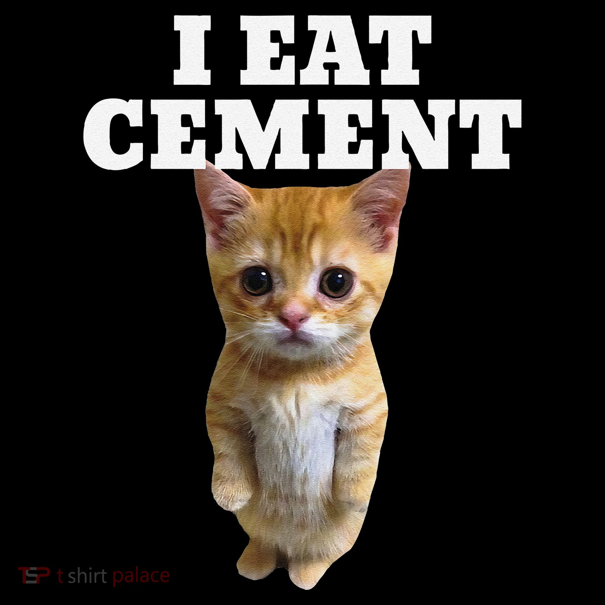 I Eat Cement Cat Meme Apron