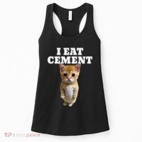 I Eat Cement Cat Meme Women's Tank Top thumb 0