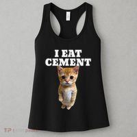 I Eat Cement Cat Meme Women's Tank Top thumb 3