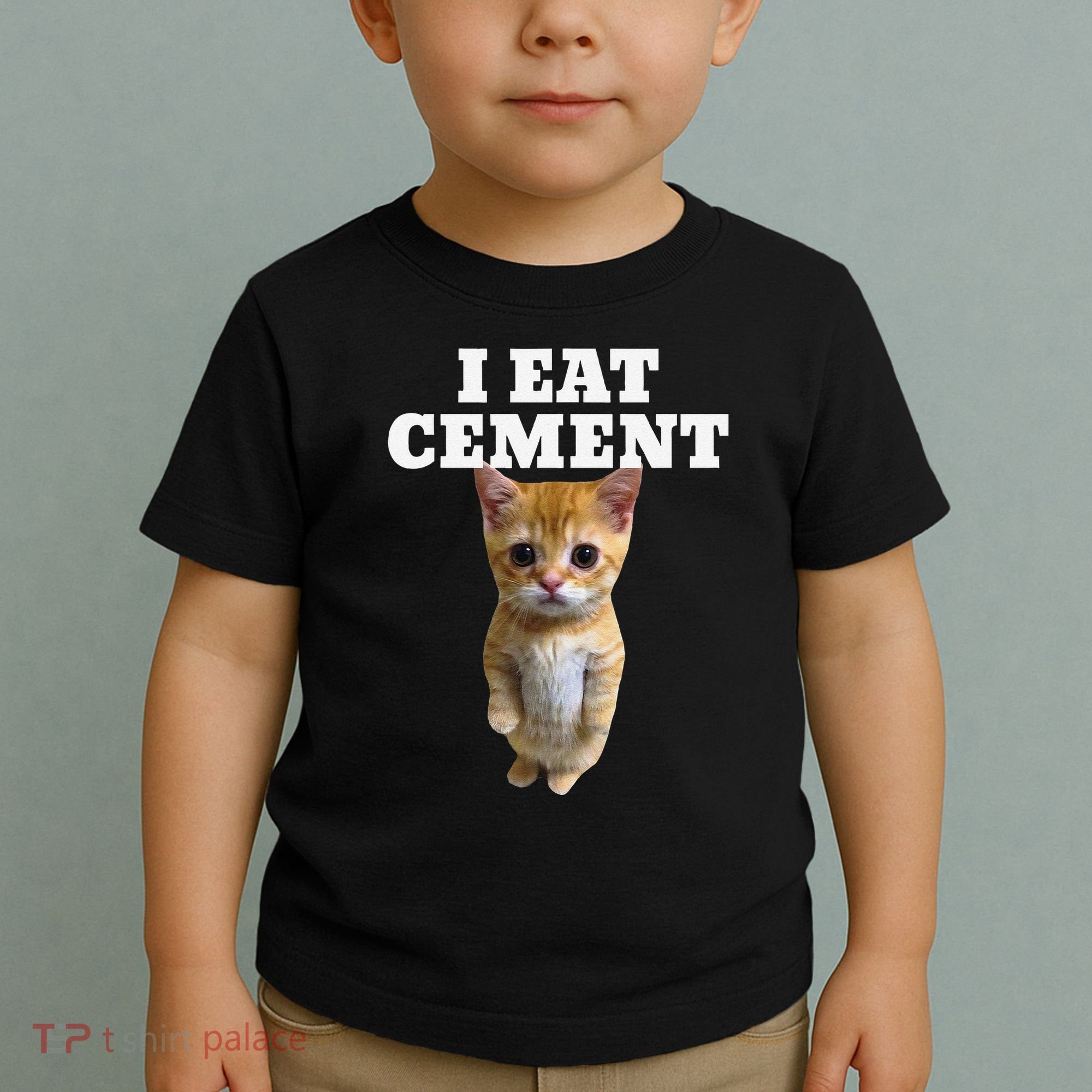 I Eat Cement Cat Meme Toddler T-Shirt