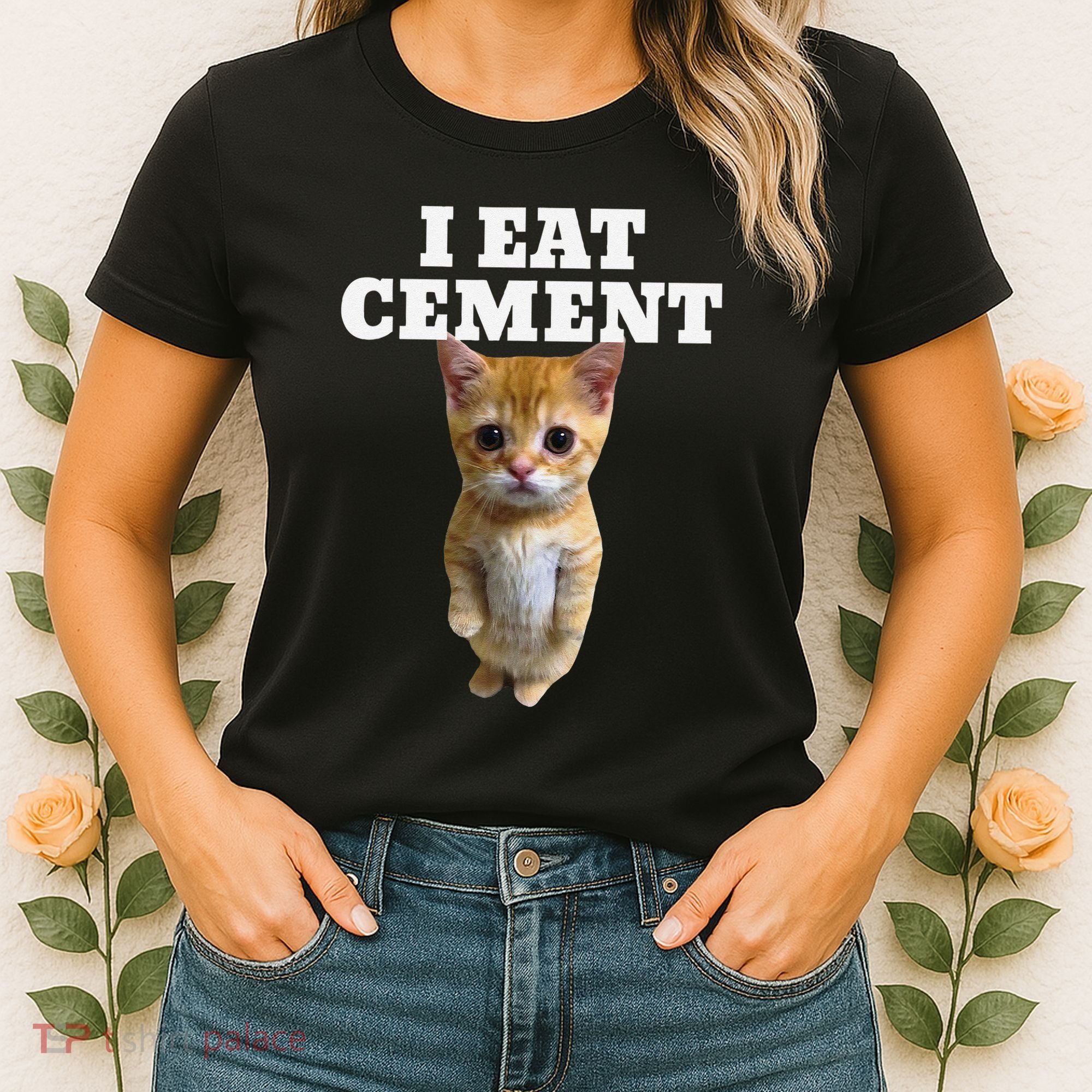 I Eat Cement Cat Meme Women's T-Shirt