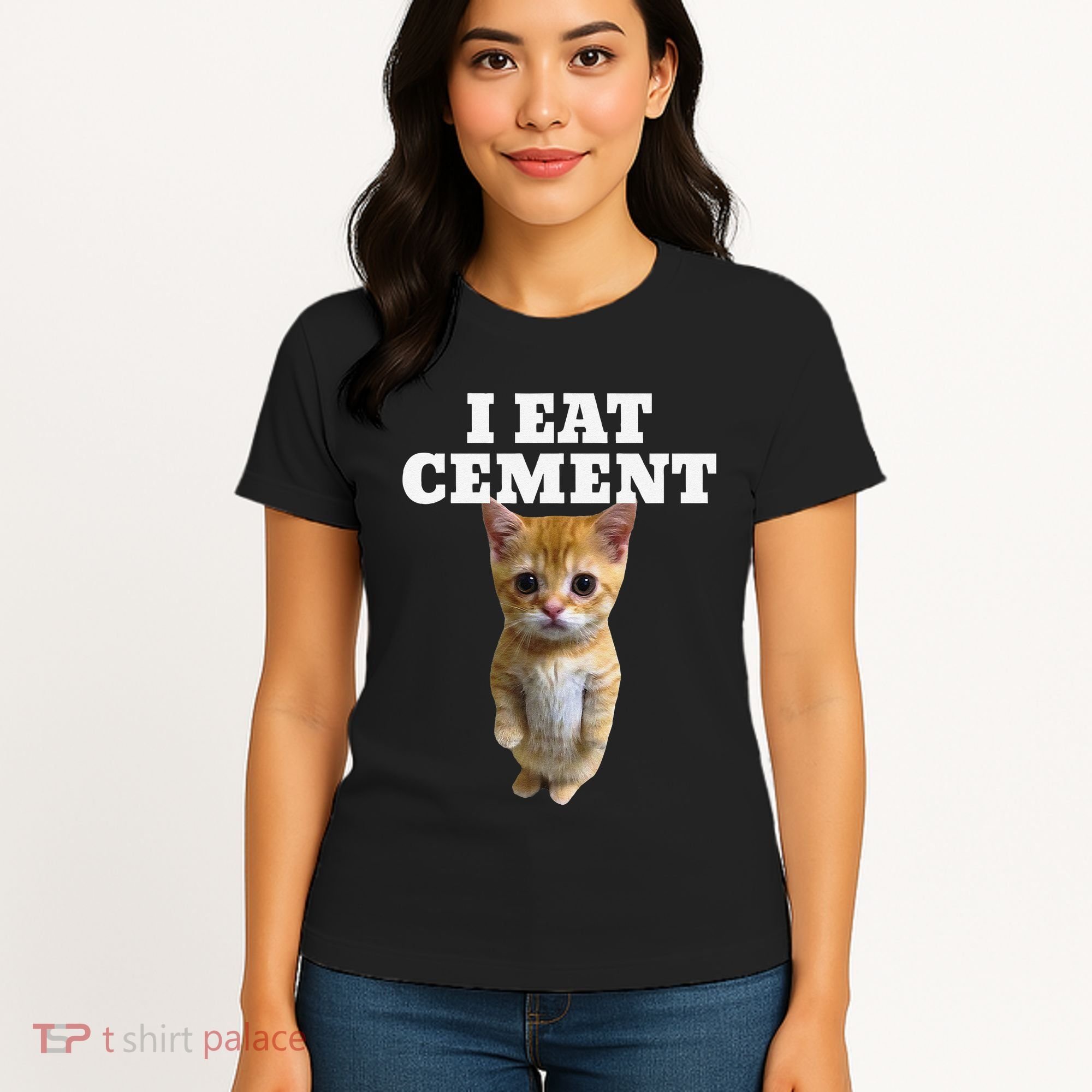I Eat Cement Cat Meme Women's T-Shirt