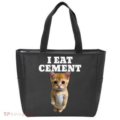 I Eat Cement Cat Meme Tote Bag