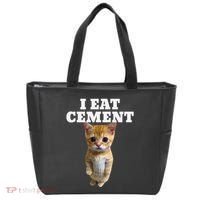 I Eat Cement Cat Meme Tote Bag thumb 0