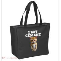 I Eat Cement Cat Meme Tote Bag thumb 2