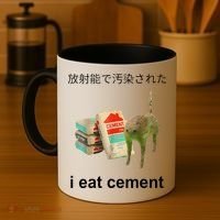 I Eat Cement Cat Japanese Meme Cat Oddly Specific Weired Coffee Mug thumb 4