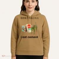 I Eat Cement Cat Japanese Meme Cat Oddly Specific Weired Hoodie thumb 5