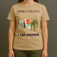 I Eat Cement Cat Japanese Meme Cat Oddly Specific Weired T-Shirt thumb 4