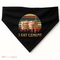 I Eat Cement Cursed Cat Funny Meme Lover USA-Made Doggie Bandana thumb 0