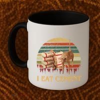I Eat Cement Cursed Cat Funny Meme Lover Coffee Mug thumb 2