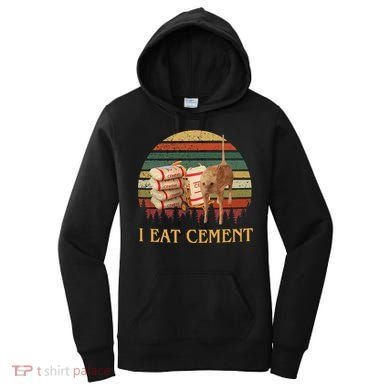 I Eat Cement Cursed Cat Funny Meme Lover Women's Hoodie