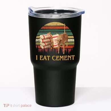 I Eat Cement Cursed Cat Funny Meme Lover Tumbler