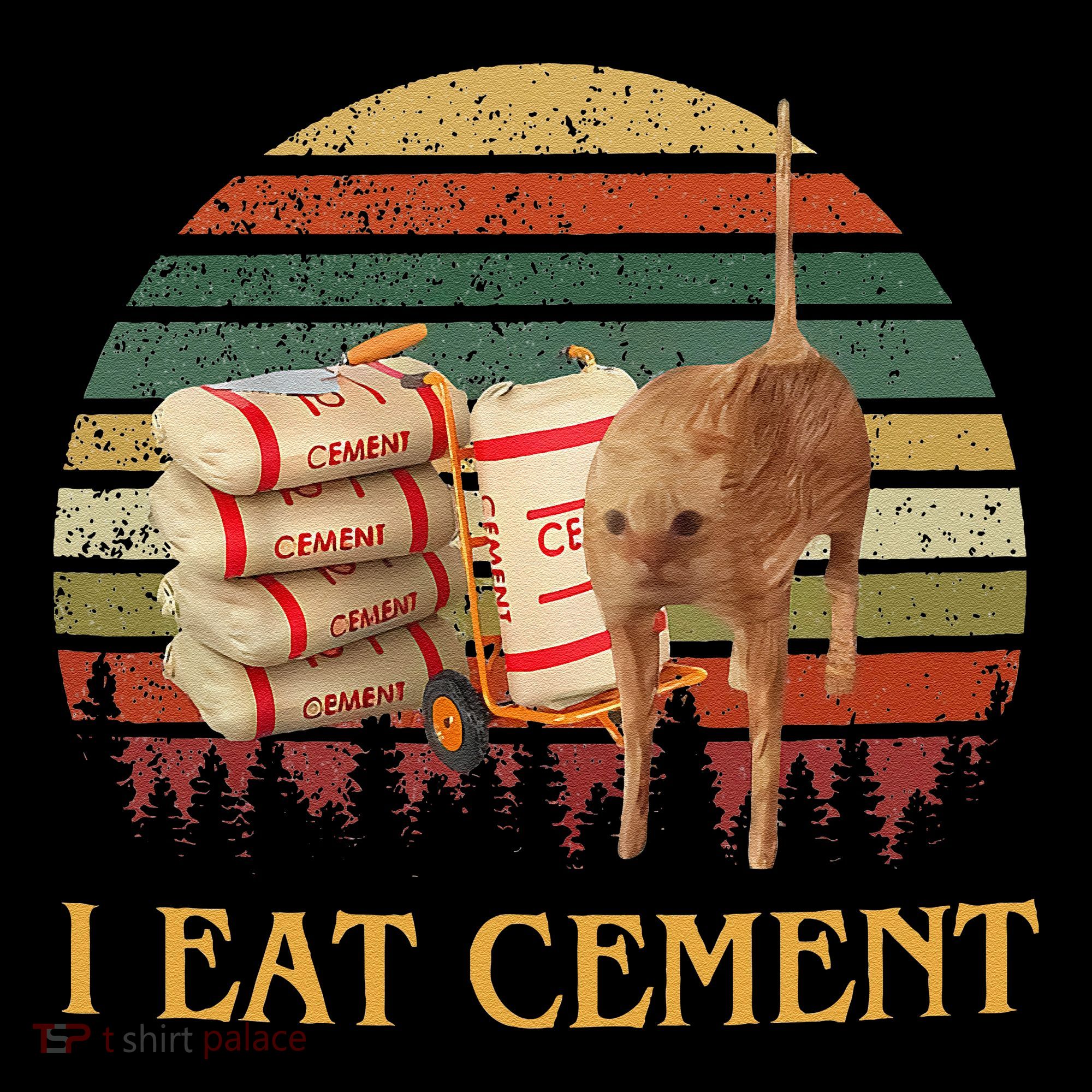 I Eat Cement Cursed Cat Funny Meme Lover Ornament