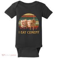 I Eat Cement Cursed Cat Funny Meme Lover Baby Bodysuit thumb 0
