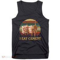 I Eat Cement Cursed Cat Funny Meme Lover Tank Top thumb 0