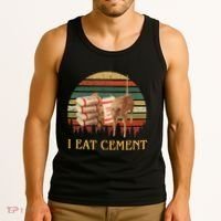 I Eat Cement Cursed Cat Funny Meme Lover Tank Top thumb 3