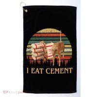 I Eat Cement Cursed Cat Funny Meme Lover Golf Towel thumb 0