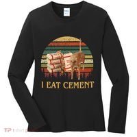 I Eat Cement Cursed Cat Funny Meme Lover Women's Long Sleeve Shirt thumb 0